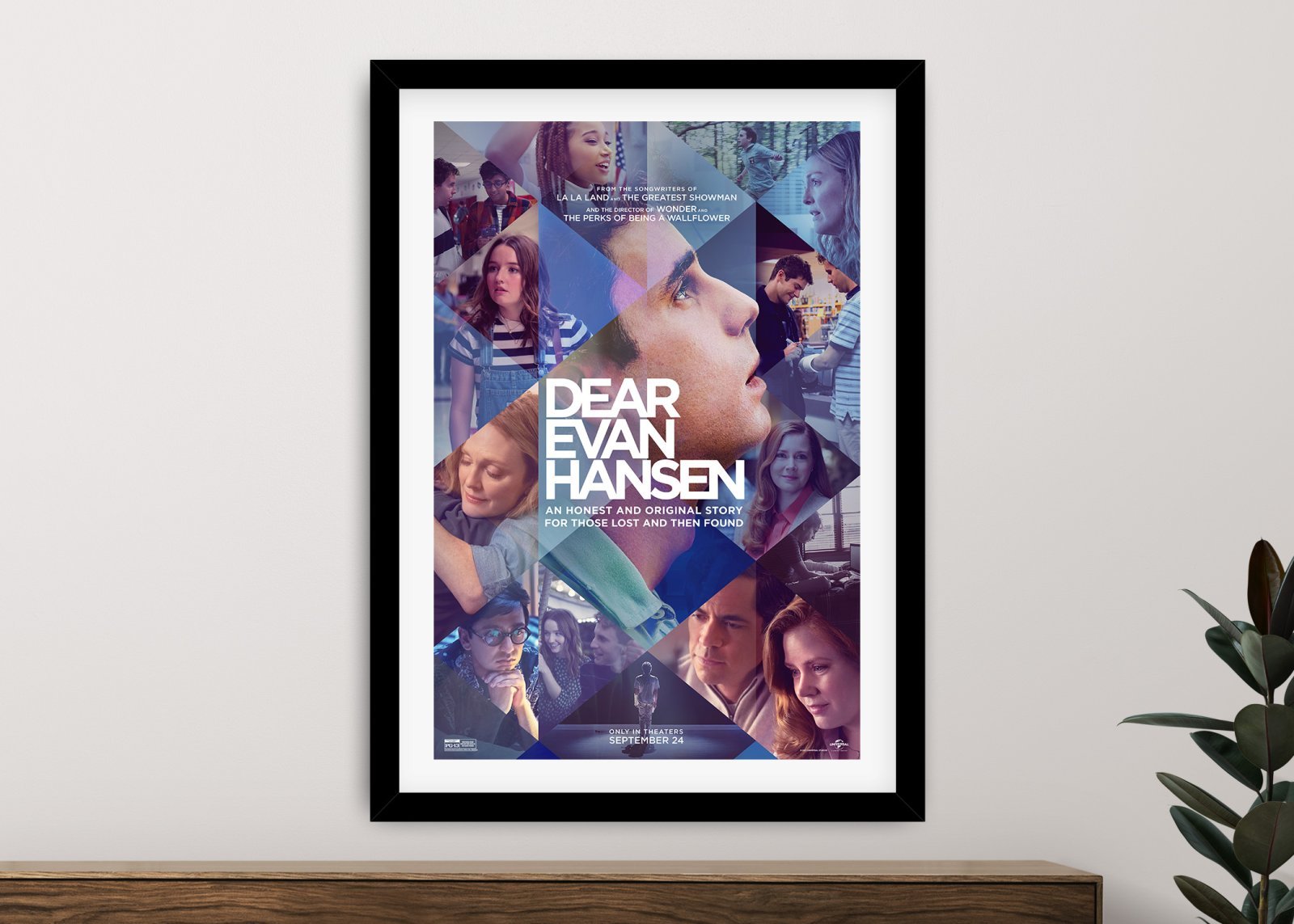 framed print of the Dear Evan Hansen Movie Poster
