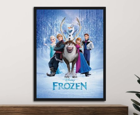 Framed print of Frozen, enchanting icy blue-and-white winter tones, suited to a Perth nursery or bedroom.