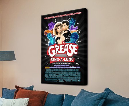stretched canvas print of the Grease Film Poster