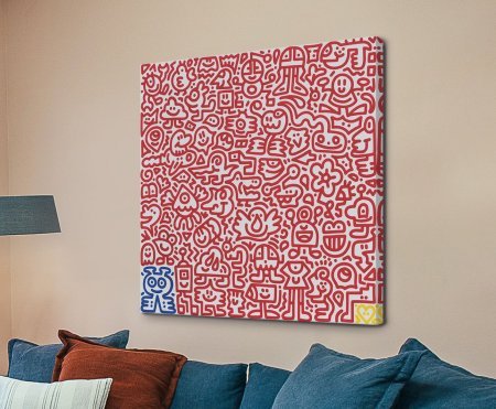 stretched canvas print of Doodle II by Mr Doodle