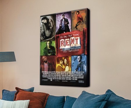 stretched canvas print of the Rent Movie Poster