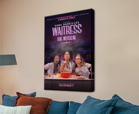 stretched canvas print of the Waitress Movie Poster