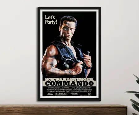 Canvas wall art of Commando Movie Poster