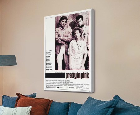 Ready-to-hang canvas showing Pretty in Pink Movie Poster