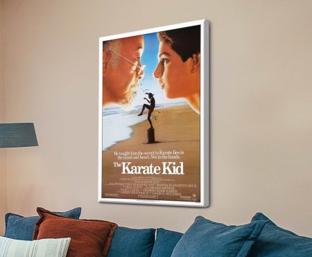Ready-to-hang canvas showing The Karate Kid Poster
