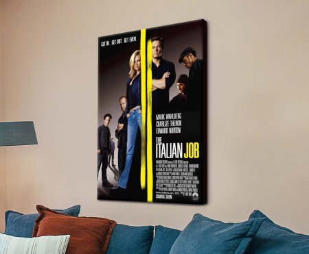Premium canvas featuring The Italian Job Movie Poster