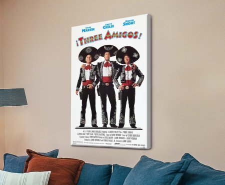 Gallery canvas print of Three Amigos Movie Poster