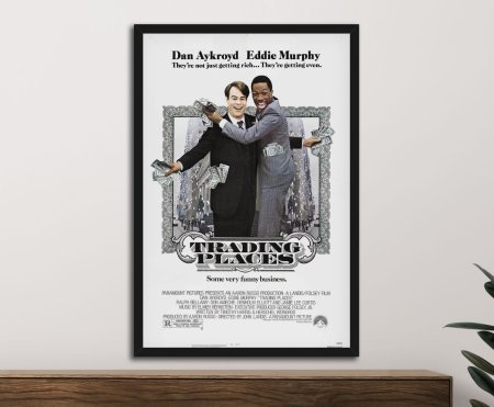 Ready-to-hang canvas showing Trading Places Movie Poster