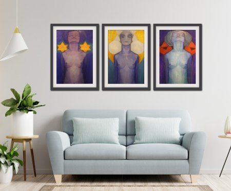Evolution Triptych by Piet Mondrian