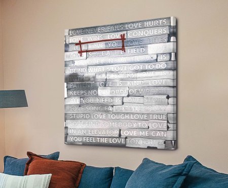 Premium canvas featuring Graffiti Love - Square